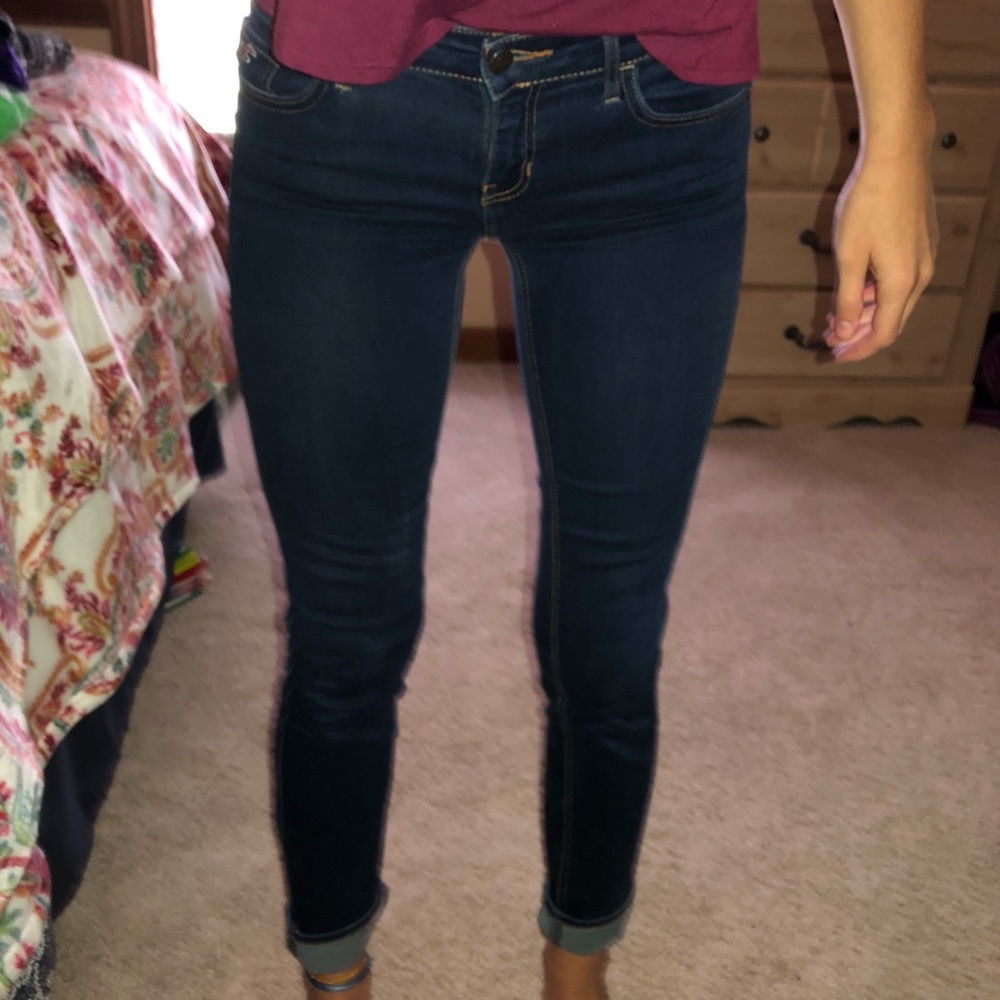 Hollister skinny Dark jeans low waisted